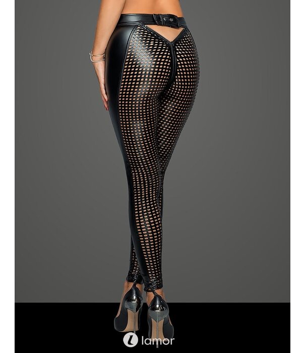 * NOIR handmade Lasercut legging met ritssluiting van Noir handmade MissBeHaved Collection