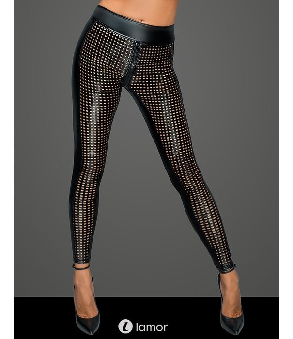 * NOIR handmade Lasercut legging met ritssluiting van Noir handmade MissBeHaved Collection