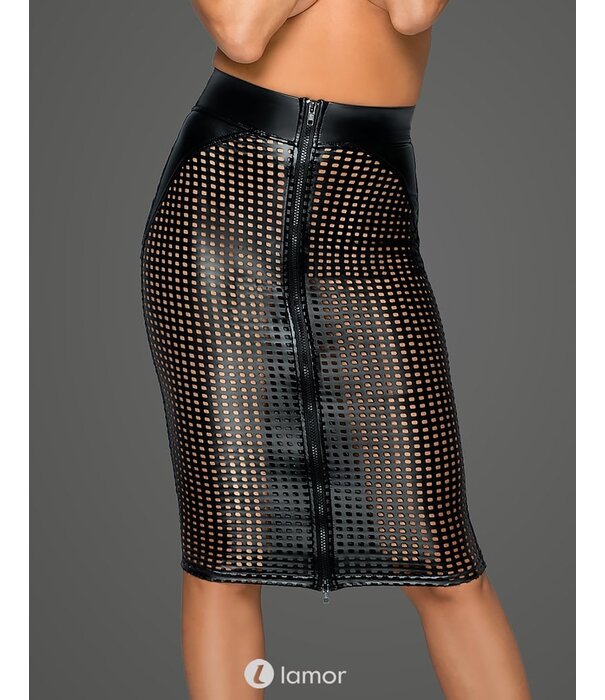 * NOIR handmade Lasercut pencil rok van Noir Handmade - MissBeHaved Collectie