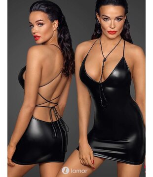 Wetlook mini jurk  -F252