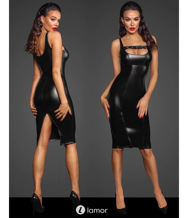 * NOIR handmade Wetlook jurk met ritsluiting van Noir Handmade Fucking Fabulous Collection