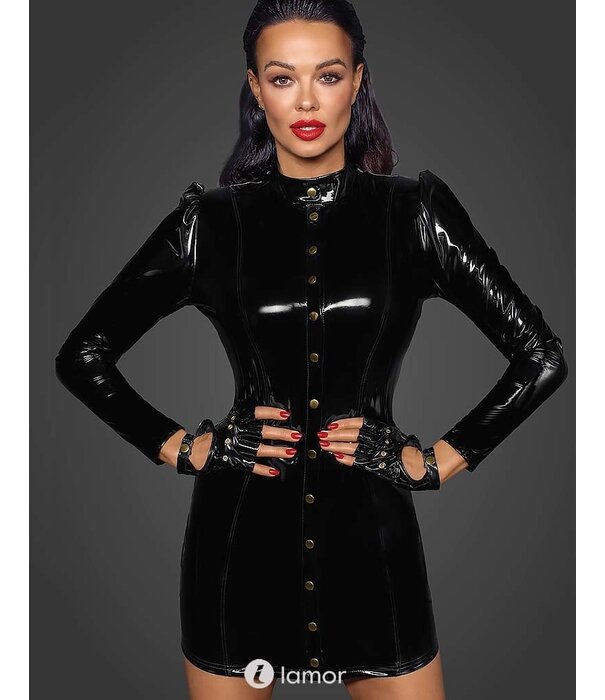 * NOIR handmade Lak jurk met druksluiting Noir Handmade Fucking Fabulous Collection