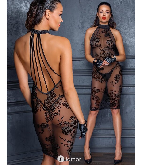 * NOIR handmade Half lange tule jurk met linten op de rug van Noir Handmade Fucking Fabulous  Collection