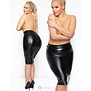 Wetlook kokerrok F273 van Noir Handmade curves Collectie