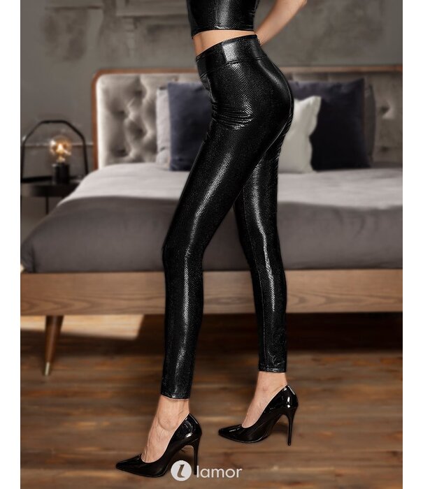 * NOIR handmade Wetlook snake legging met ritssluiting  van Noir handmade Boudoir Stories