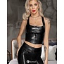 Dames snake wetlook top met rittsluiting Noir Handmade Boudoir stories