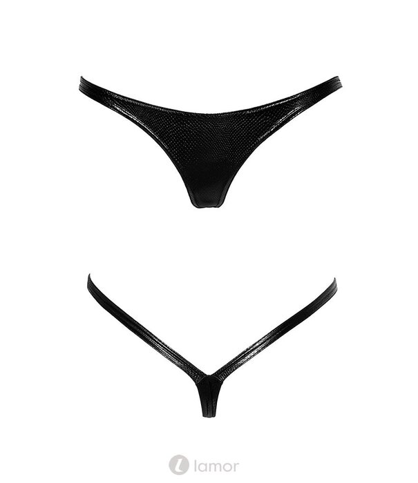 * NOIR handmade Sexy wetlook string met snakelook van Noir Handmade Boudior Stories