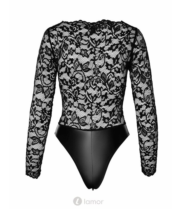 * NOIR handmade Wetlook body met kanten top deel van Noir Handmade  Libido
