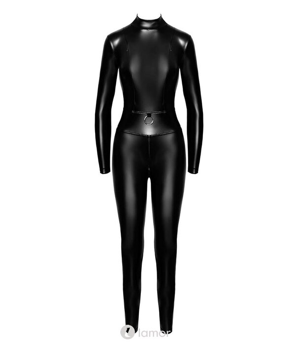 * NOIR handmade Wetlook catsuit met rittsluiting Noir Handmade Projectfetish