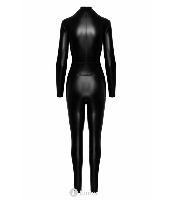 * NOIR handmade Wetlook catsuit met rittsluiting Noir Handmade Projectfetish