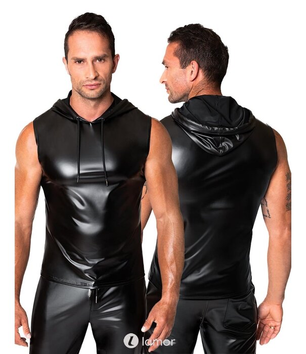 * NOIR handmade Wetlook Heren Hoodie van Noir Handmade  Chaos Collection