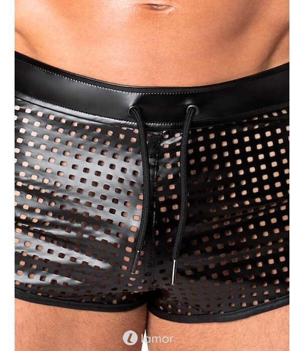 * NOIR handmade Wetlook Heren short kort van Noir Handmade Chaos Collection