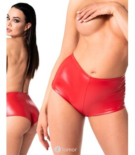 Rode wetlook Short, F356