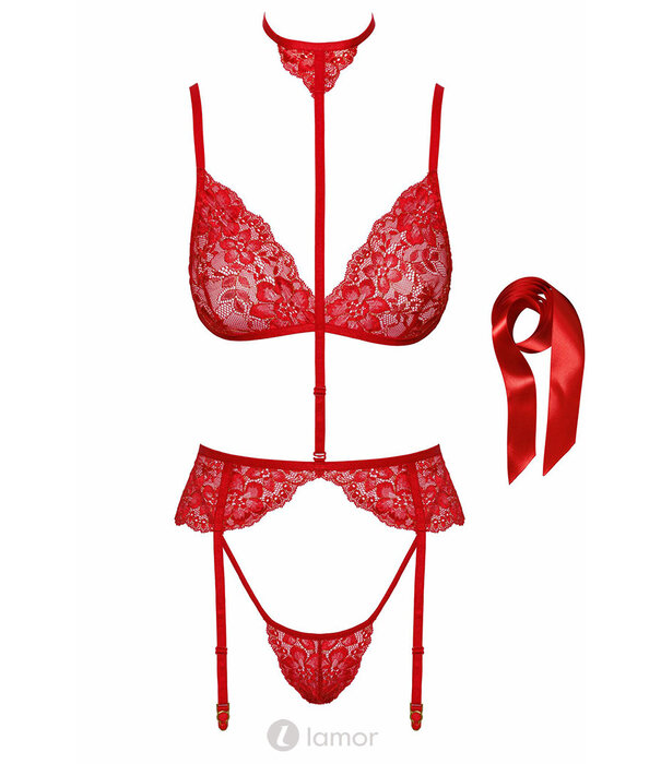* KISSABLE VAN NOIR HANDMADE Sexy 5-delige kanten lingerie set van het merk Kissable