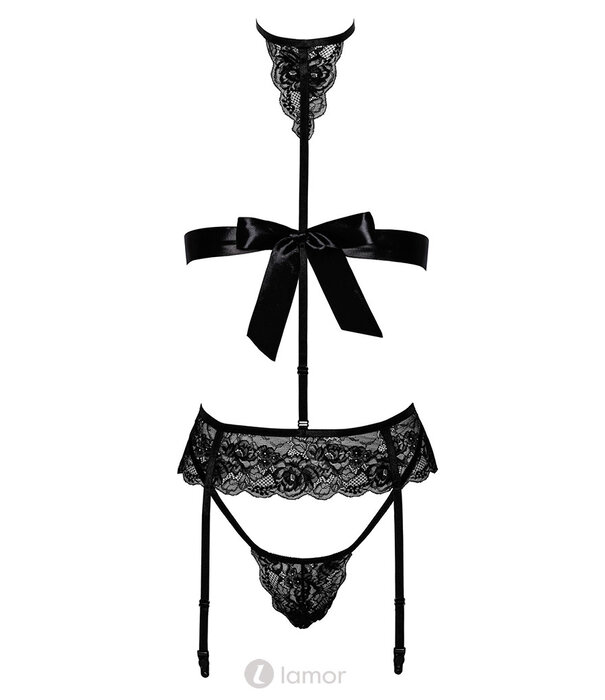 * KISSABLE VAN NOIR HANDMADE Sexy 4-delige kanten lingerie set van het merk Kissable