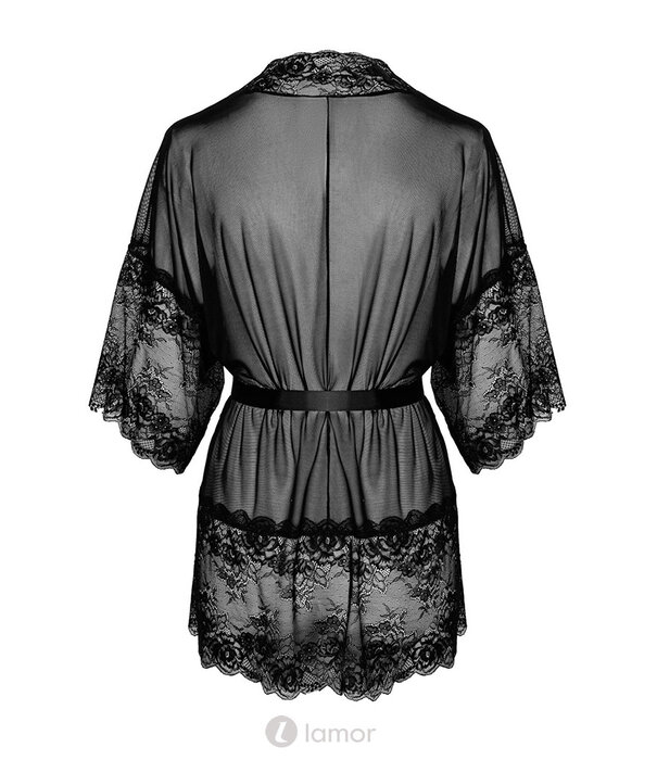 * KISSABLE VAN NOIR HANDMADE Sexy Kimono van hoogwaardig kant en tule van het merk Kissable