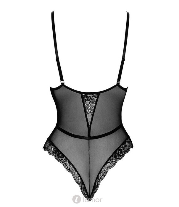 * KISSABLE VAN NOIR HANDMADE Zwarte kanten stringbody Kiss248 van het merk Kissable