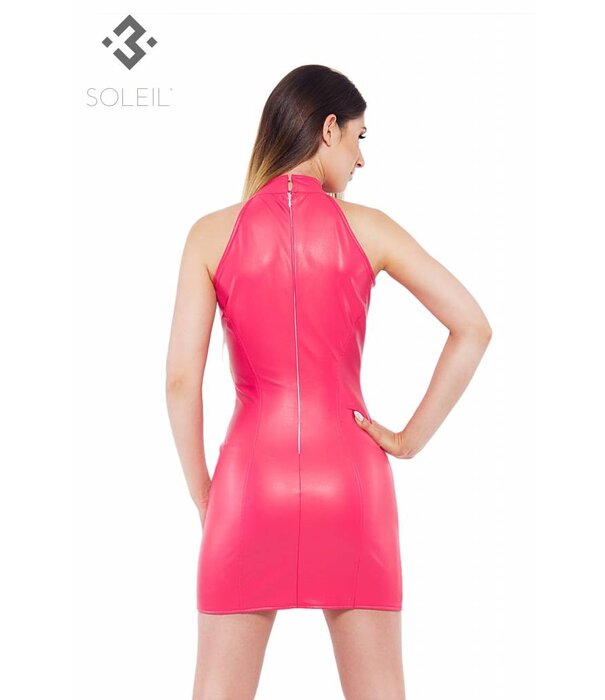 * SOLEIL  by XXX COLLECTION PU-Leren Jurk met een opening bij de borsten voor een sexy effect.