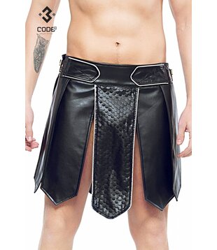 Gladiator geschulpt leer,/Zilver (XS/S )