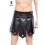 Heren gladiator rok met metalen ringen, en gekleurde biezen