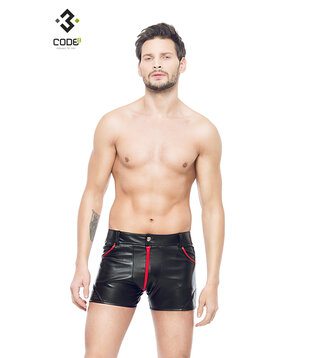 Heren short met mesh  - Rood (2XL)