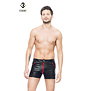 Heren short met mesh en gekleurde biezen en rits
