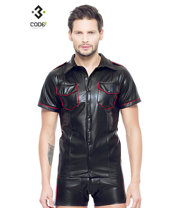 * Code8 by XXX COLLECTION Shirt van hoge kwaliteit PU-Leer