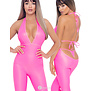 Sexy Neon roze jumsuit