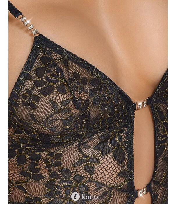 * ABIERTA FINA Zwarte kanten string  Noella van Abierta Fina