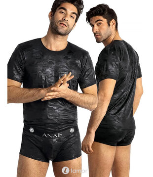 Zwarte shirt in camouflage print, Electro