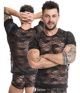 Zwart kanten shirt , Romance