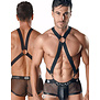 Sexy heren Harnas van elastische banden & metalen elementen van Anais Men