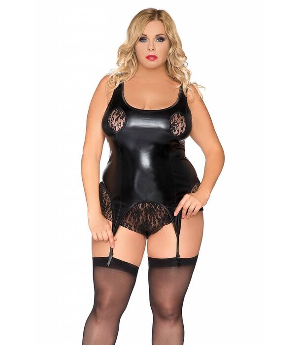 * ANDALEA Zwarte wetlook body SB5018 van Andalea