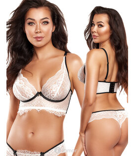 Wit met zwarte  bustier Annet, AX10481-W