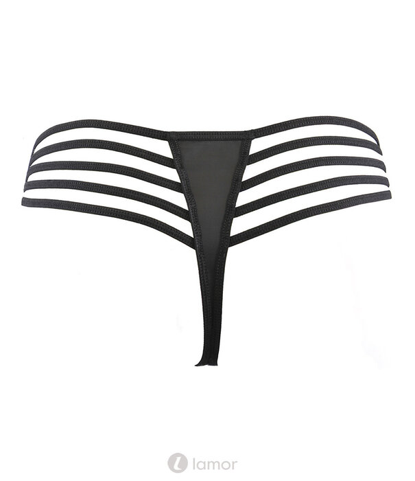 * AXAMI Verleidelijke string van lederlook en kant  Amber, AX10708