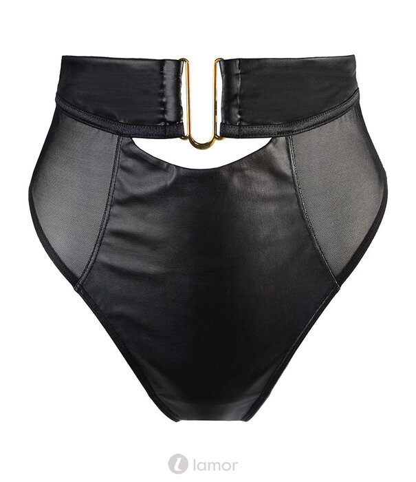 * AXAMI Verleidelijke lederlook String  goudkleurige decoratie van het merk Axami