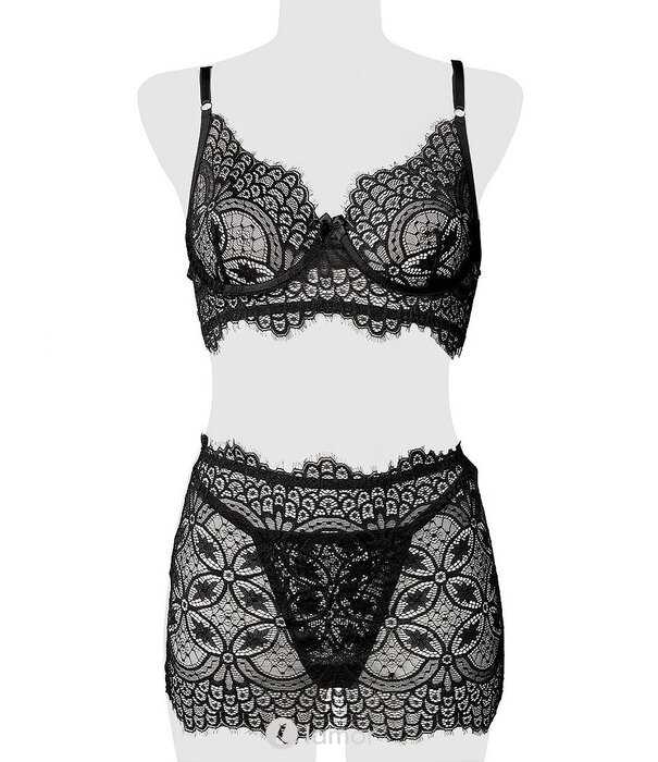 * GREY VELVET 3-delige erotische lingerie set van Grey Velvet