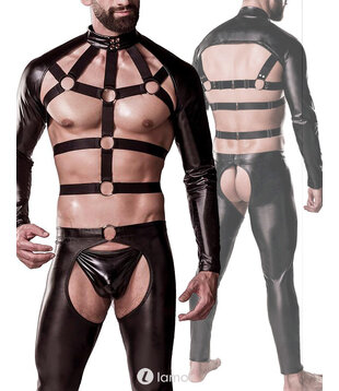 4-delige lederlook Heren set -GVH20055