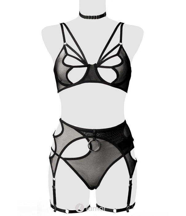 * GREY VELVET 2-delig jarretel beha set van Grey Velvet