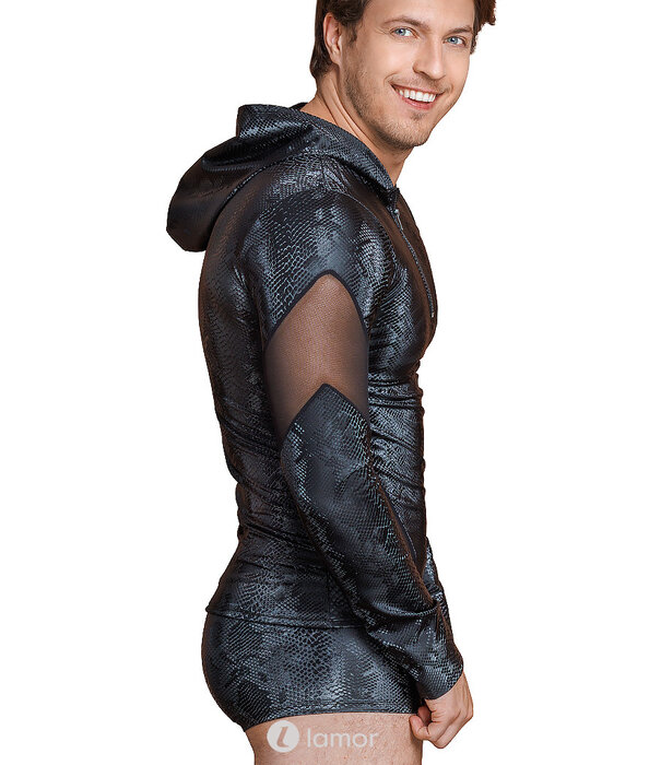 * NEK Capuchon shirt in Slangenleerlook, NK1567 merk N E K