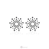 Tepelplakkers van zwarte strass steentjes van Be Lily