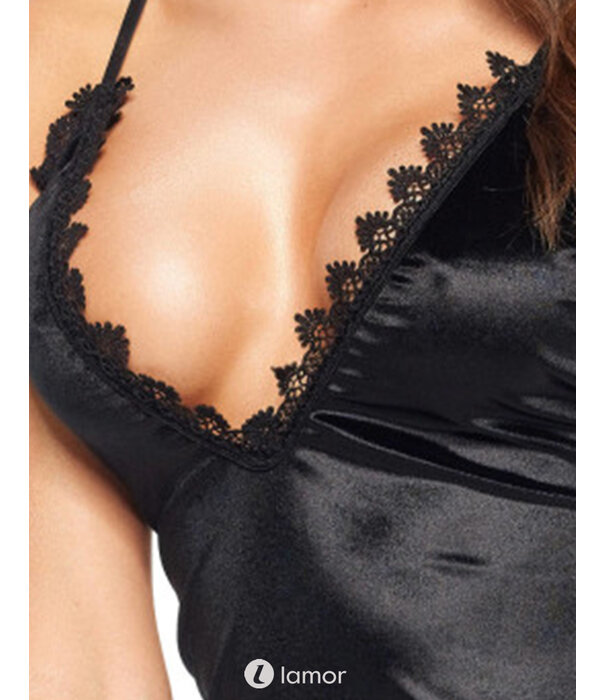 * BEAUTYNIGHT Verleidelijke zwart velours jurkje