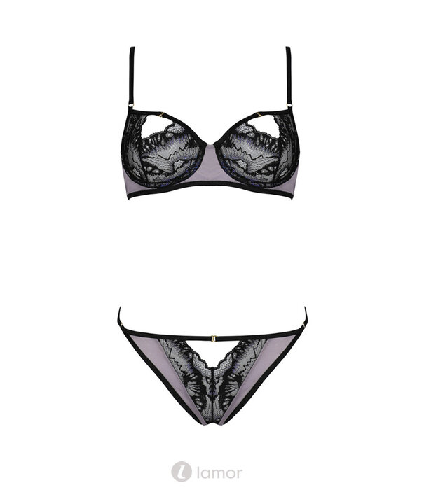 * CASMIR  Megumi 2-delige set  in zwart en violet van Casmir