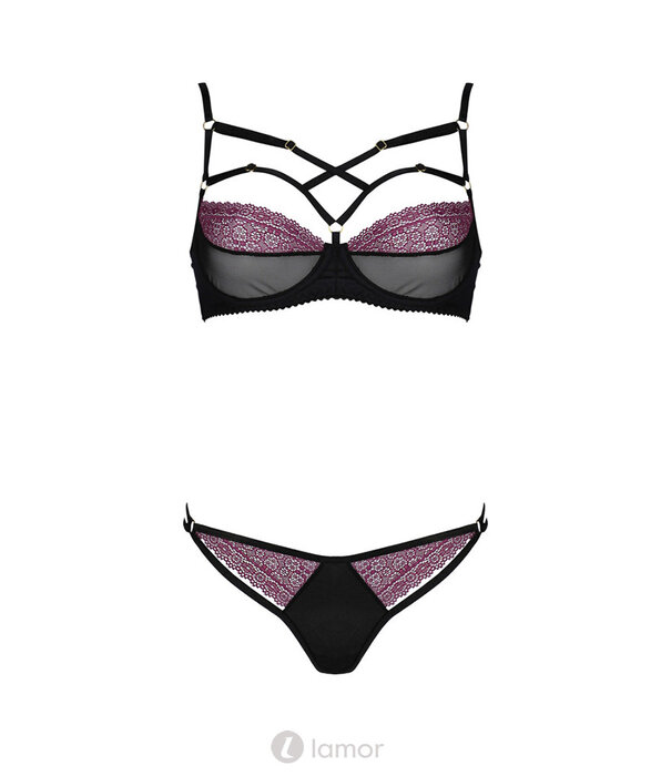 * CASMIR Lili 2-delige set  in zwart en violet van Casmir