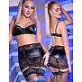 Sexy erotische set van kant met wetlook CR4360 zwart van Chilirose