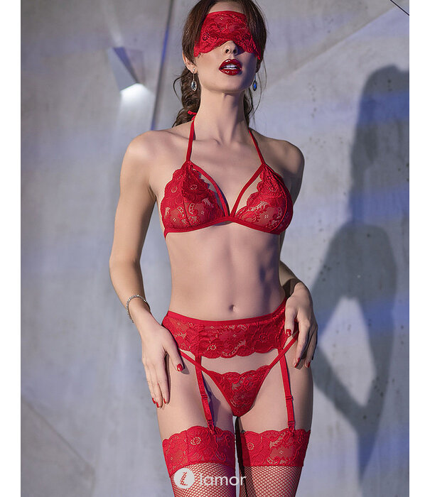* CHILIROSE Sexy rode lingerieset CR4467-R van Chilirose