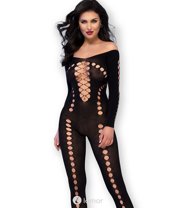 * CHILIROSE Off-shoulder bodystocking met uitsparingen