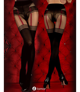 Zwarte rode panty Chenoah