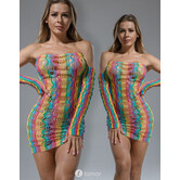 Spannend Rainbow strapless netjurkje CL60217van het merk CindyLove