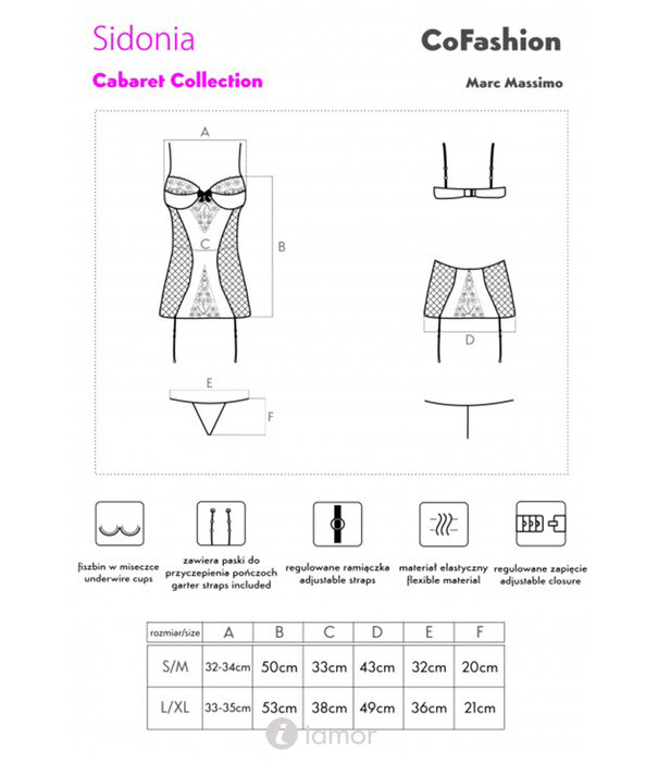 * COFASHION Zwart roze babydoll Sidonia van Cofashion